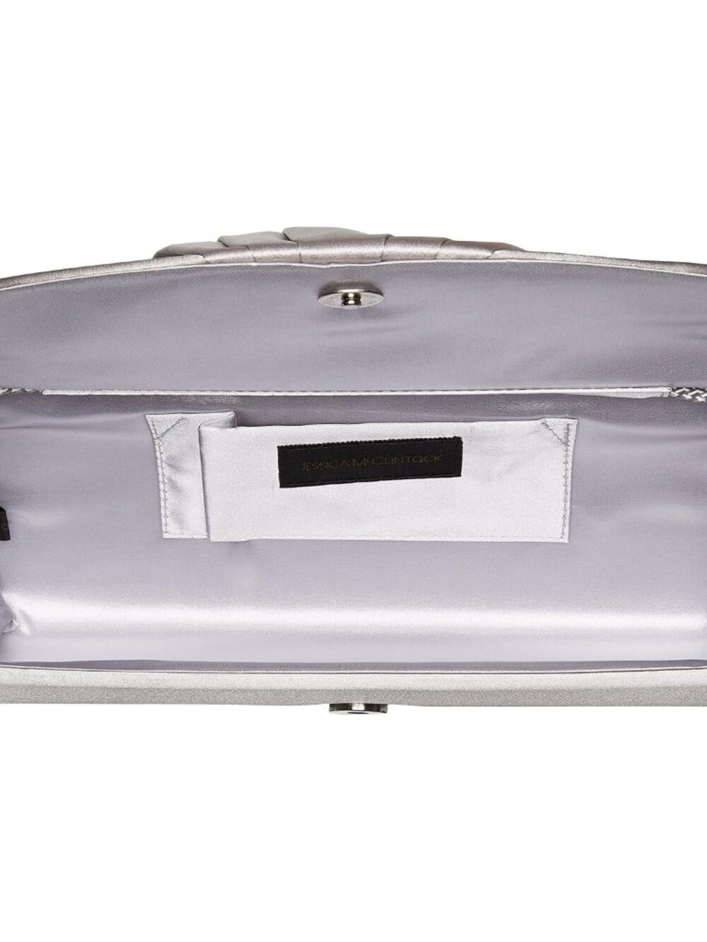 Women's Angel Satin Tuxedo Flap Evening Clutch | Satin - Picture 6 of 6